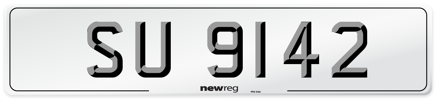 SU 9142 Number Plate from New Reg